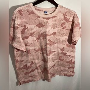 Old Navy Pink Camo Top Size Large